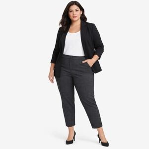 Michael Kors Black Micro Dot Stretch Ankle Pants Sz 2X